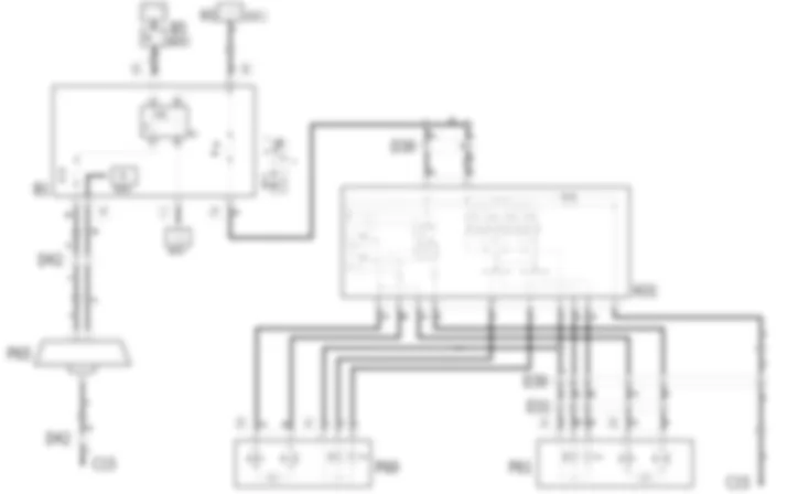 DOOR MIRROR ADJUSTMENT - Wiring diagram Alfa Romeo 166 2.4 JTD 20v  da 04/01 a 02/02