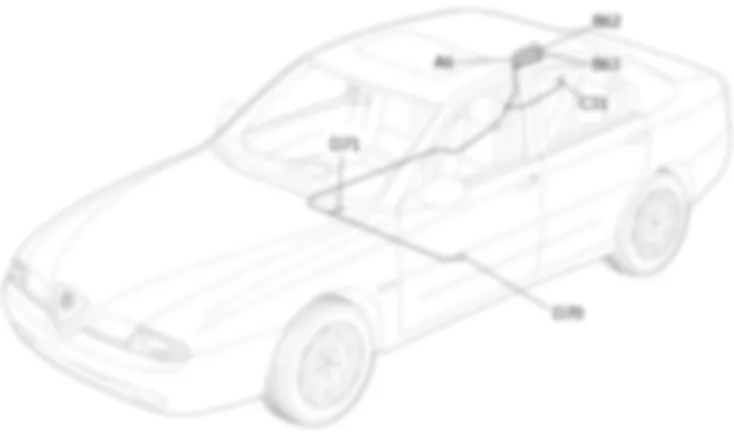 SEDILI REGOLABILI ELETTRICAMENTE - Localizzazione componenti Alfa Romeo 166 3.2 V6  fino a 2/99