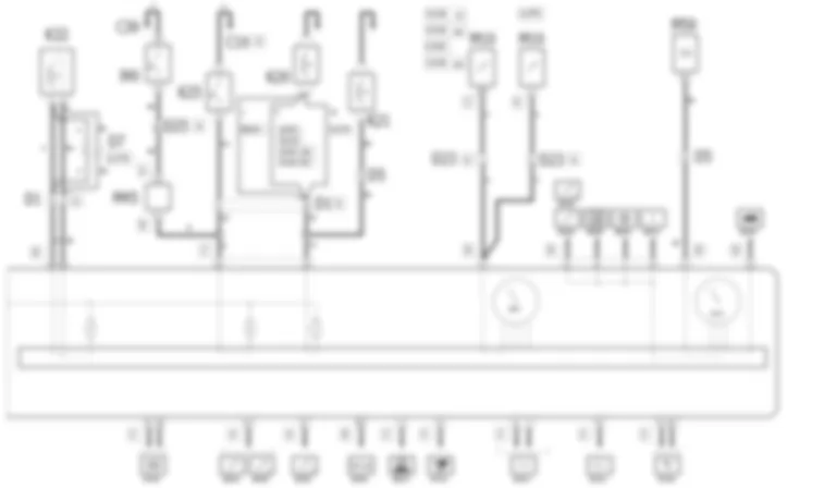 INSTRUMENT PANEL - Wiring diagram Alfa Romeo 166 2.4 JTD 20v  da 03/99 a 03/01