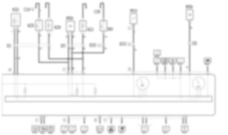 INSTRUMENT PANEL - Wiring diagram Alfa Romeo 166 2.5 V6  da 04/01 a 02/02