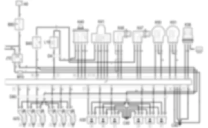PETROL ENGINE ELECTRONIC               MANAGEMENT - Wiring diagram Alfa Romeo 166 2.5 V6  da 03/02 a 09/03