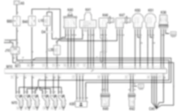 PETROL ENGINE ELECTRONIC               MANAGEMENT - Wiring diagram Alfa Romeo 166 2.0 TB  fino a 2/99