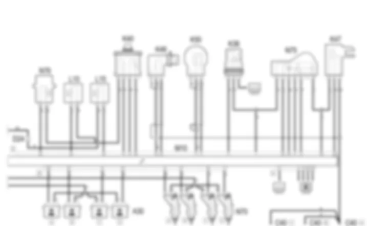 PETROL ENGINE ELECTRONIC               MANAGEMENT - Wiring diagram Alfa Romeo 166 2.0 TS  fino a 2/99