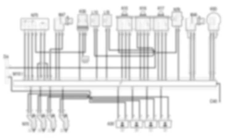 PETROL ENGINE ELECTRONIC               MANAGEMENT - Wiring diagram Alfa Romeo 166 2.0 TS  da 04/01 a 02/02