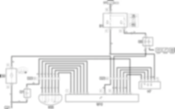 CRUISE CONTROL - Wiring diagram Alfa Romeo 166 2.5 V6  da 04/01 a 02/02