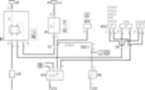 COMPRESSOR ENGAGEMENT - Wiring diagram Alfa Romeo 166 2.5 V6  fino a 2/99