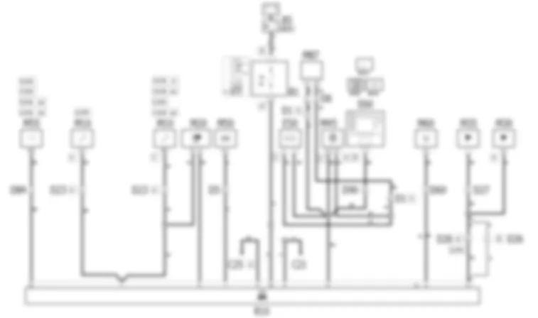 DIAGNOSTIC MULTIPLE               CONNECTOR - Wiring diagram Alfa Romeo 166 3.2 V6  fino a 2/99