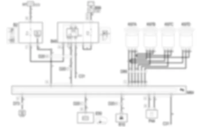 PARKING SENSOR - Wiring diagram Alfa Romeo 166 2.4 JTD 20v  da 03/99 a 03/01