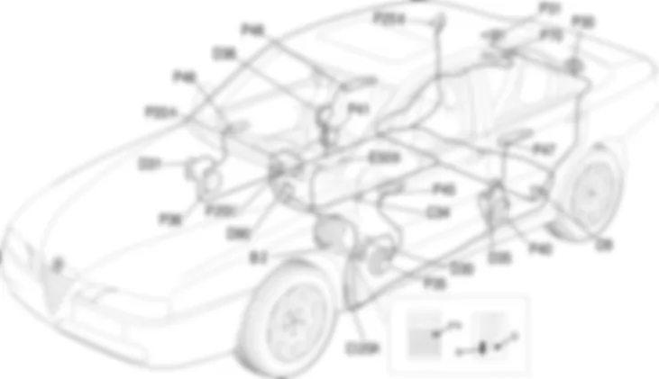 AUTORRADIO - Ubicacion de los componentes Alfa Romeo 166 2.4 JTD 10v  da 04/01 a 02/02