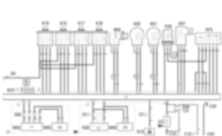 PETROL ENGINE ELECTRONIC               MANAGEMENT - Wiring diagram Alfa Romeo 166 3.2 V6  fino a 2/99