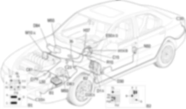 AUTOMATIKGETRIEBE - Lage der Bauteile Alfa Romeo 166 3.2 V6  da 03/99 a 03/01