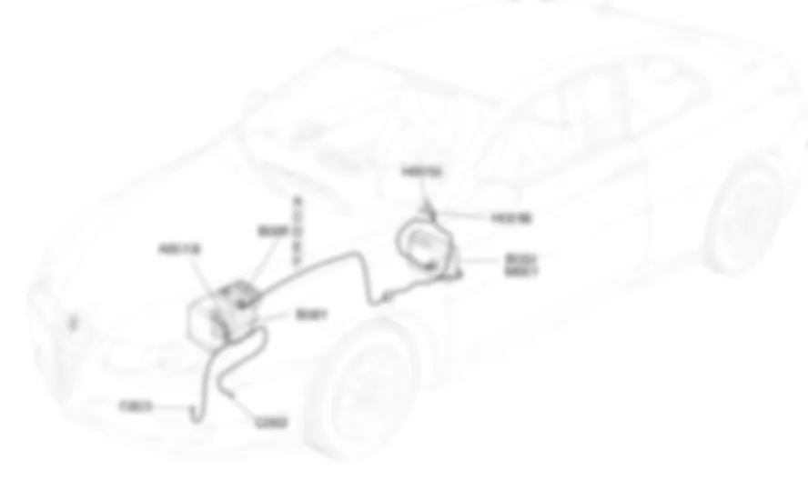 ALIMENTACION - UBICACION DE LOS COMPONENTES Alfa Romeo GT 3.2 V6  