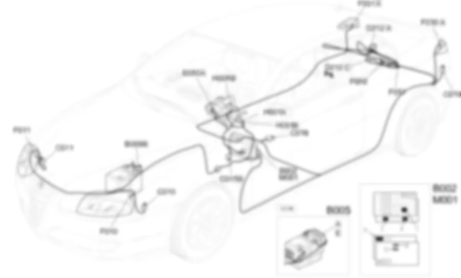 LUCES DE POSICION               / MATRICULA - UBICACION DE LOS COMPONENTES Alfa Romeo GT 1.9 JTD 16V  