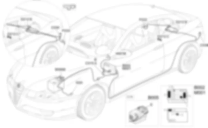 LUCES DE MARCHA ATRAS - UBICACION DE LOS COMPONENTES Alfa Romeo GT 1.9 JTD 16V  