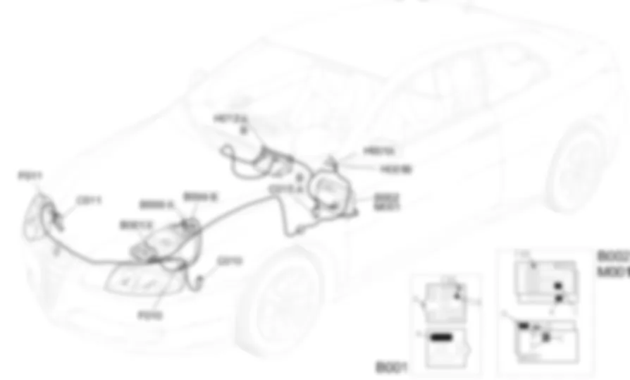 LUCES ANTINIEBLA - UBICACION DE LOS COMPONENTES Alfa Romeo GT 1.9 JTD 16V  