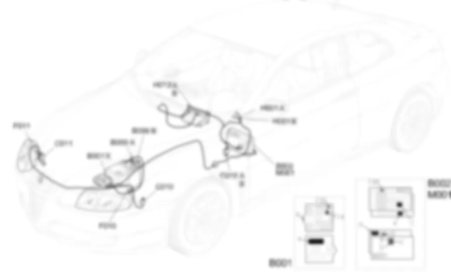 LUCES ANTINIEBLA - UBICACION DE LOS COMPONENTES Alfa Romeo GT 1.9 JTD 16V  