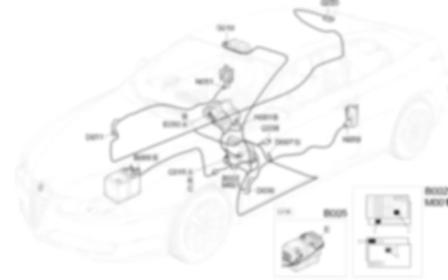 PLAFONES - UBICACION DE LOS COMPONENTES Alfa Romeo GT 1.9 JTD 16V  