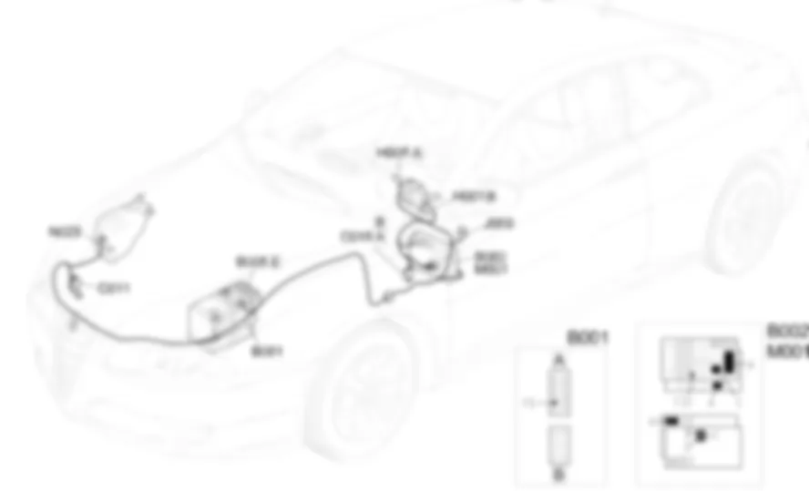 LAVAFAROS - UBICACION DE LOS COMPONENTES Alfa Romeo GT 3.2 V6  