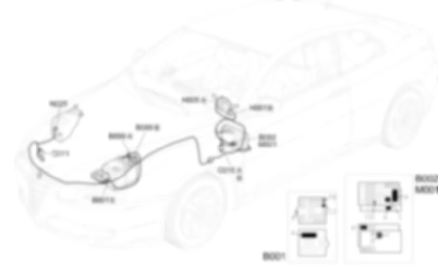LAVAFAROS - UBICACION DE LOS COMPONENTES Alfa Romeo GT 1.9 JTD 16V  