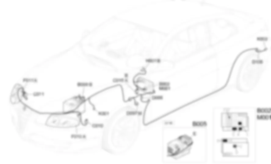 REGULADOR ORIENTACION               FAROS - UBICACION DE LOS COMPONENTES Alfa Romeo GT 1.9 JTD 16V  