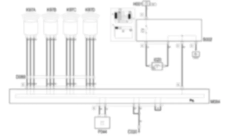 SENSOR DE APARCAMIENTO - ESQUEMA ELECTRICO Alfa Romeo GT 1.9 JTD 16V  