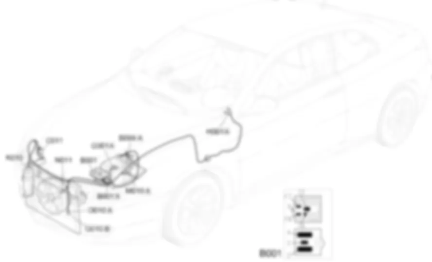 REFRIGERACION DEL MOTOR - UBICACION DE LOS COMPONENTES Alfa Romeo GT 2.0 JTS  