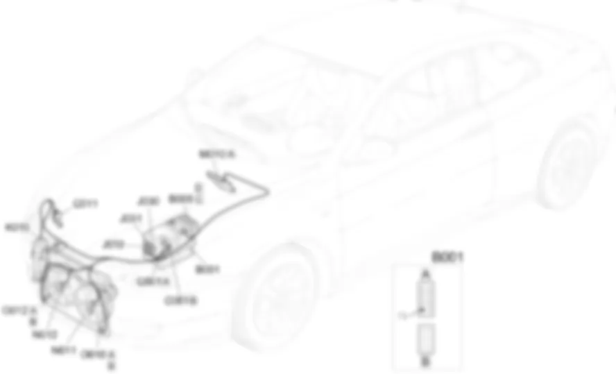 REFRIGERACION DEL MOTOR - UBICACION DE LOS COMPONENTES Alfa Romeo GT 3.2 V6  