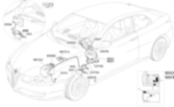 REGULADOR DE LA VELOCIDAD DE CRUCERO - UBICACION DE LOS COMPONENTES Alfa Romeo GT 1.8 T.SPARK  