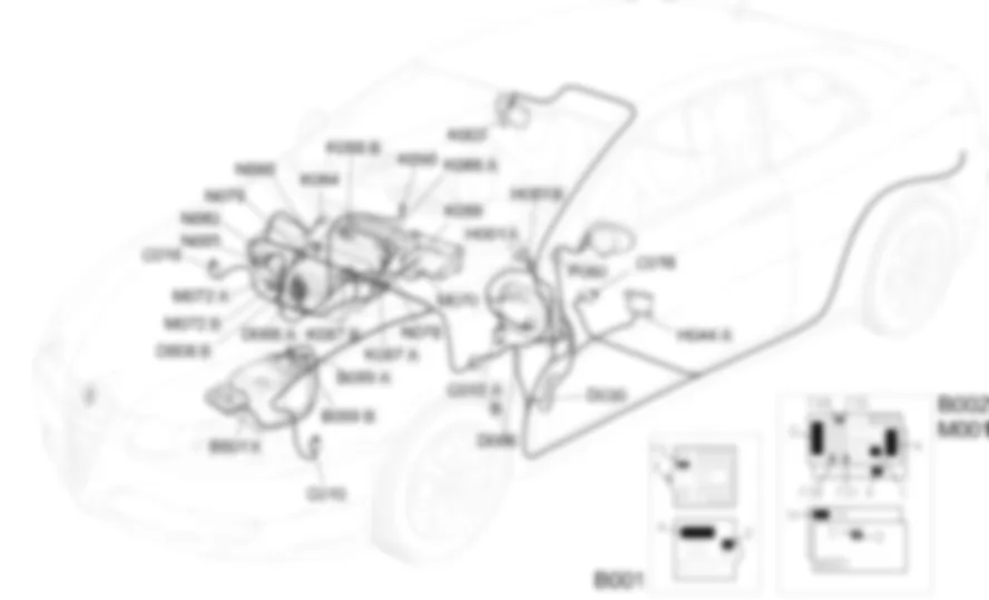 AIRE ACONDICIONADO - UBICACION DE LOS COMPONENTES Alfa Romeo GT 1.9 JTD 16V  
