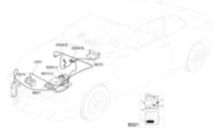 ACCIONAMIENTO DEL COMPRESOR - UBICACION DE LOS COMPONENTES Alfa Romeo GT 2.0 JTS  