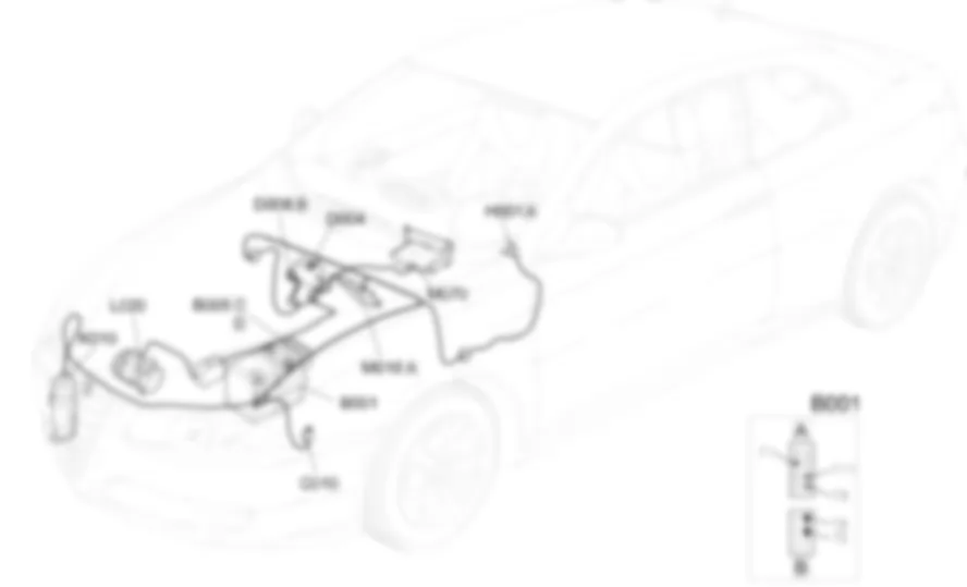 ACCIONAMIENTO DEL COMPRESOR - UBICACION DE LOS COMPONENTES Alfa Romeo GT 3.2 V6  