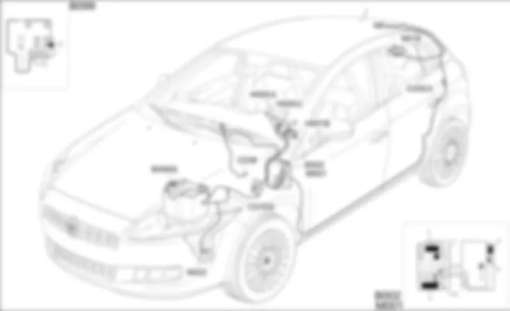 ACHTERRUITENWISSER/-SPROEIER - OPSTELLING VAN COMPONENTEN Fiat BRAVO 1.4 16v TJet  