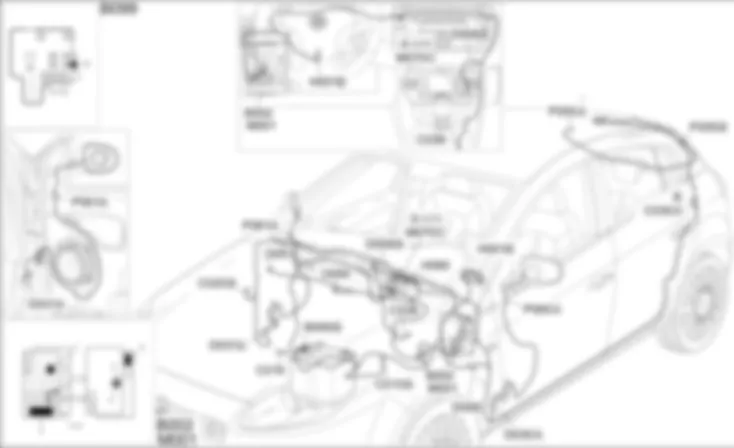 REAR SCREEN AND REAR VIEW MIRROR DEMISTING  - COMPONENT LOCATION Fiat BRAVO 1.9 JTD 16v  