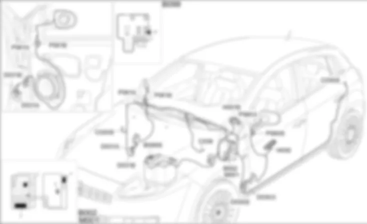 REAR VIEW MIRROR ADJUSTMENT - COMPONENT LOCATION Fiat BRAVO 1.4 16v  