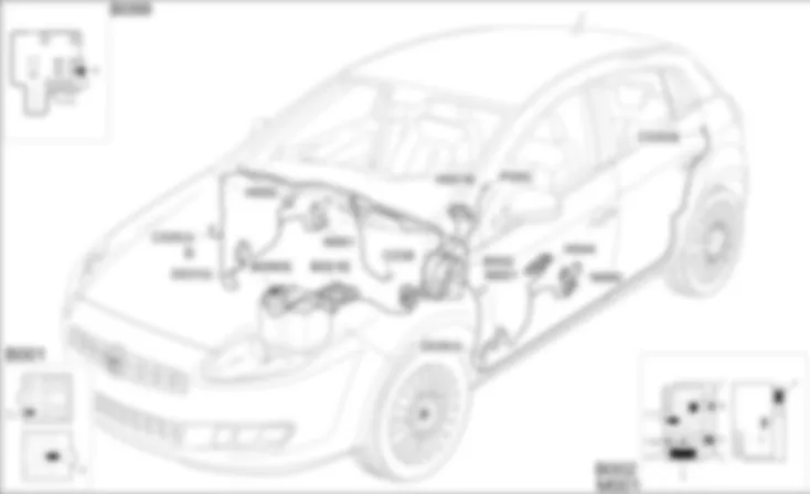 ELEKTRISCHE RUITBEDIENING VOOR - OPSTELLING VAN COMPONENTEN Fiat BRAVO 1.9 JTD 8v  