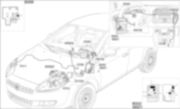 HEADLIGHT ALIGNMENT ADJUSTMENT - COMPONENT LOCATION Fiat BRAVO 1.4 16v TJet  