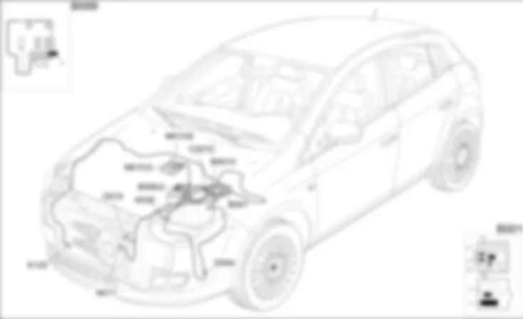 MOTORKOELSYSTEEM - OPSTELLING VAN COMPONENTEN Fiat BRAVO 1.4 16v  