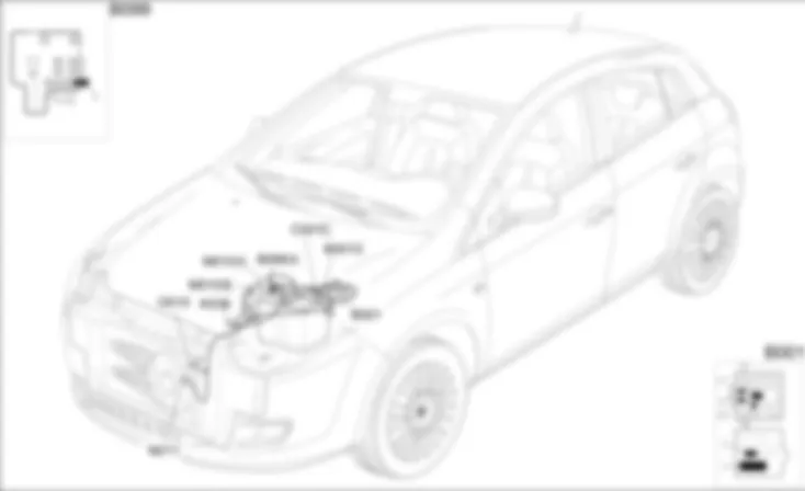 MOTORKOELSYSTEEM - OPSTELLING VAN COMPONENTEN Fiat BRAVO 1.9 JTD 16v  