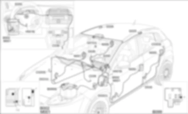 PLAFONIERE - LOCALIZZAZIONE COMPONENTI Fiat BRAVO 1.4 16v TJet  