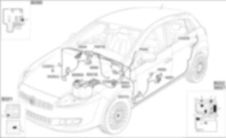 ELEKTRISCHE RUITBEDIENING VOOR - OPSTELLING VAN COMPONENTEN Fiat BRAVO 1.9 JTD 16v  