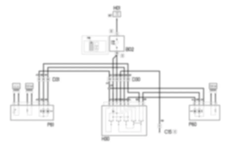 REGOLAZIONE SPECCHI RETROVISORI - SCHEMA ELETTRICO Fiat DOBLO 1.4 8v  Da 10/2000