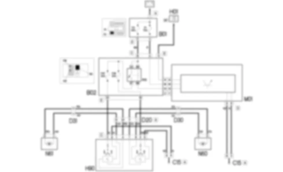 ALZACRISTALLI ANTERIORI - SCHEMA ELETTRICO Fiat DOBLO 1.4 8v  Da 10/2000