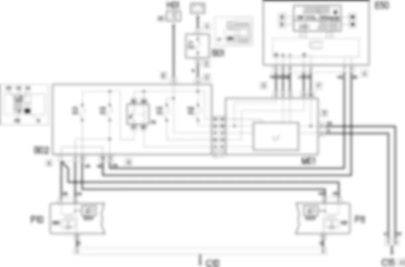 REGULATEUR DASSIETTE               DE PHARES - SCHEMA ELECTRIQUE Fiat DOBLO 1.3 JTD 16V  Fino a 10/2000