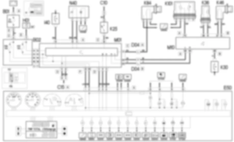 STRUMENTO DI BORDO - SCHEMA ELETTRICO Fiat DOBLO 1.9 JTD 8V  da 12/03