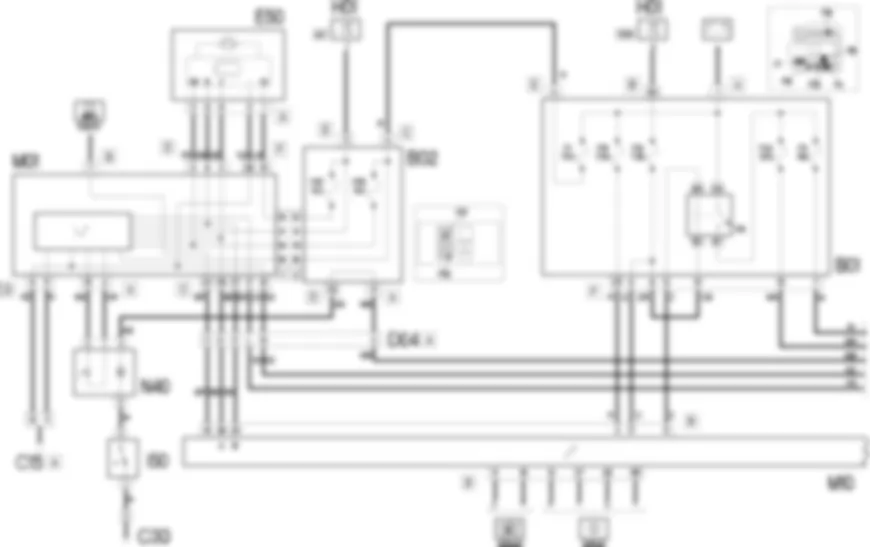 GESTIONE ELETTRONICA MOTORI BENZINA - SCHEMA ELETTRICO Fiat DOBLO 1.2 8v  Da 10/2000
