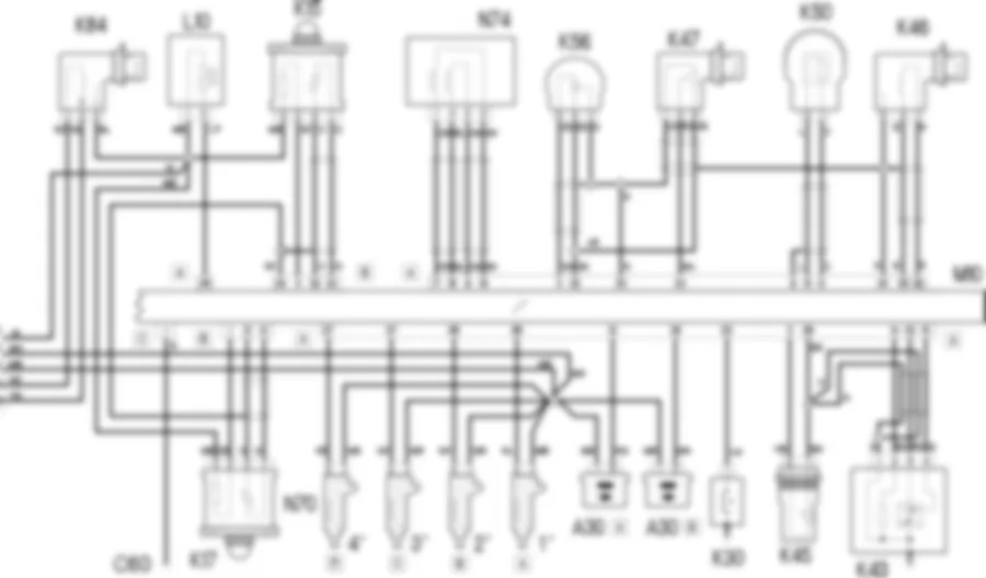GESTIONE ELETTRONICA MOTORI BENZINA - SCHEMA ELETTRICO Fiat DOBLO 1.2 8v  Da 10/2000
