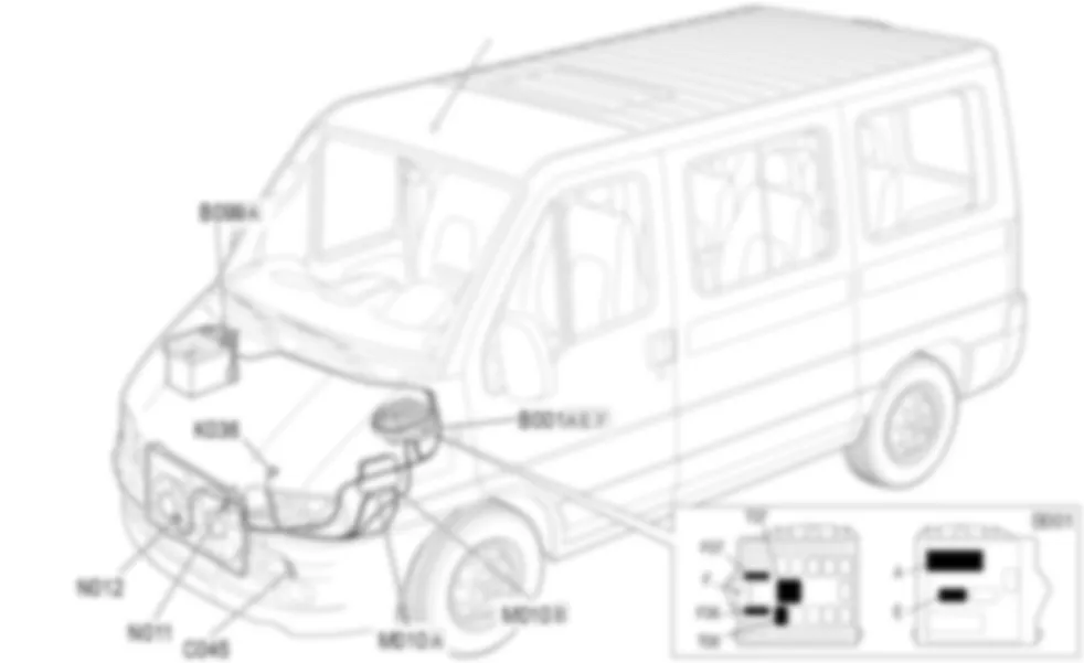 MOTORKOELSYSTEEM OPSTELLING VAN COMPONENTEN Fiat DUCATO 2.3 JTD 16V  da 03/05