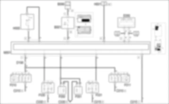 SIDE LIGHTS/NUMBER PLATE LIGHT - WIRING DIAGRAM Fiat GRANDE PUNTO 1.3 Multijet  