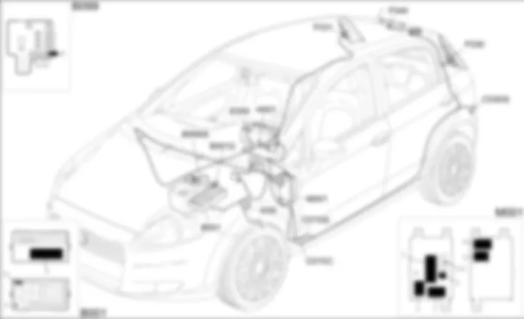 BRAKE LIGHTS - COMPONENT LOCATION Fiat GRANDE PUNTO 1.3 Multijet  