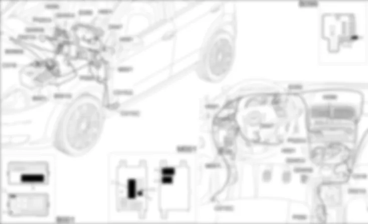 CONTROLS LIGHTING - COMPONENT LOCATION Fiat GRANDE PUNTO 1.2 8v  